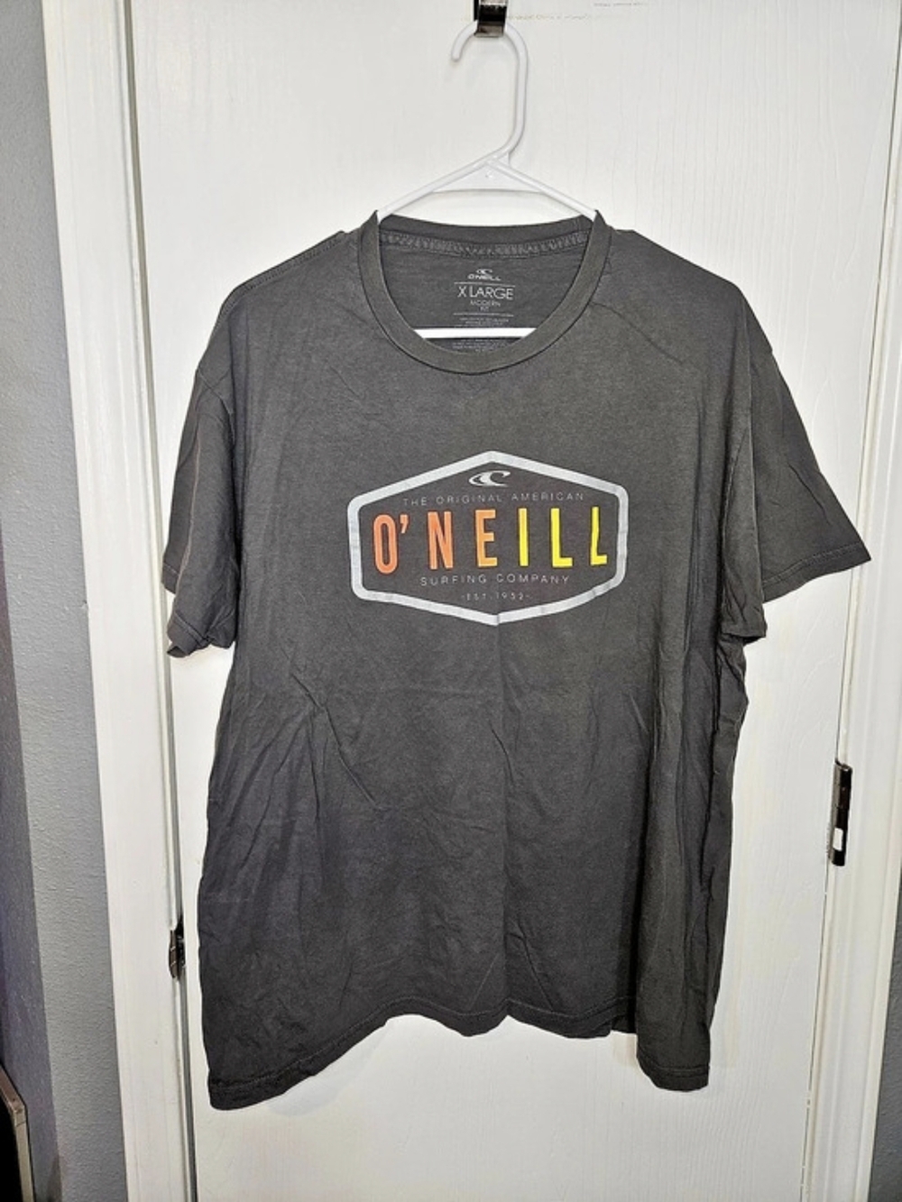 O'Neill The Original American Surfing Company Logo Graphic Tee Gray XL